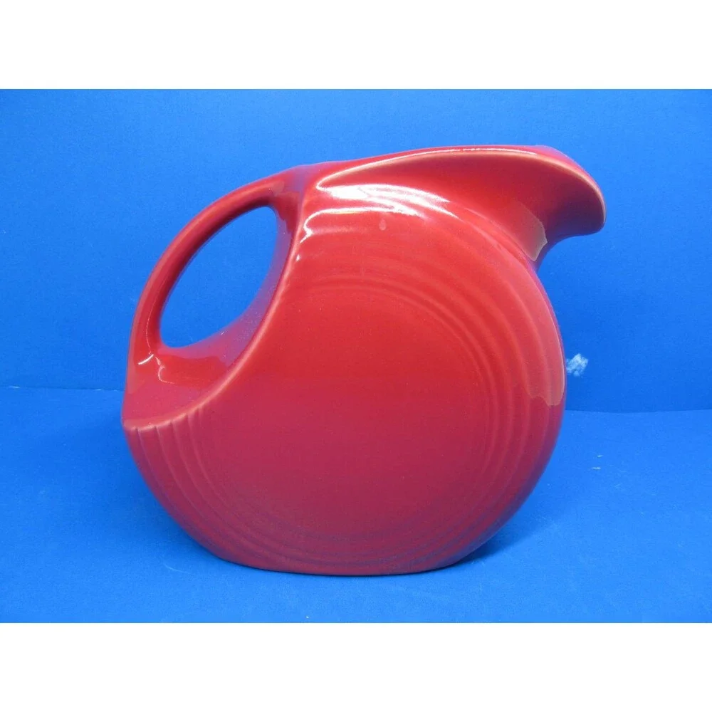 Fiestaware Red Disk Water Pitcher 7 1/4